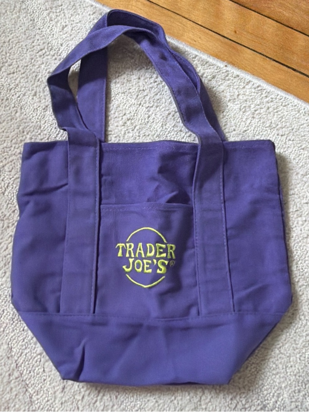 Trader Joe's Purple Canvas Tote